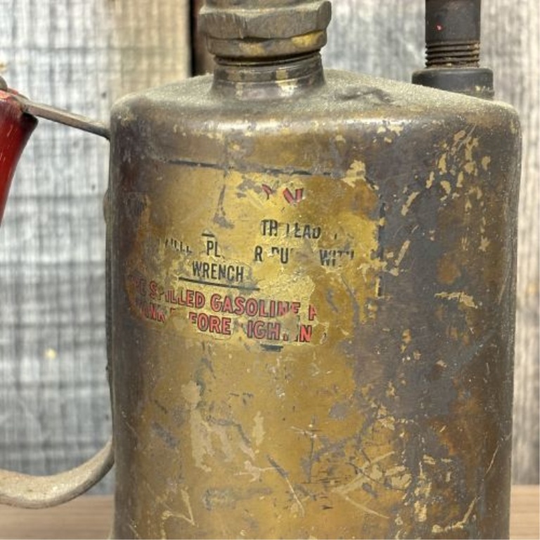 A Pair of Vintage Clayton & Lambert Brass Gasoline Blowtorches