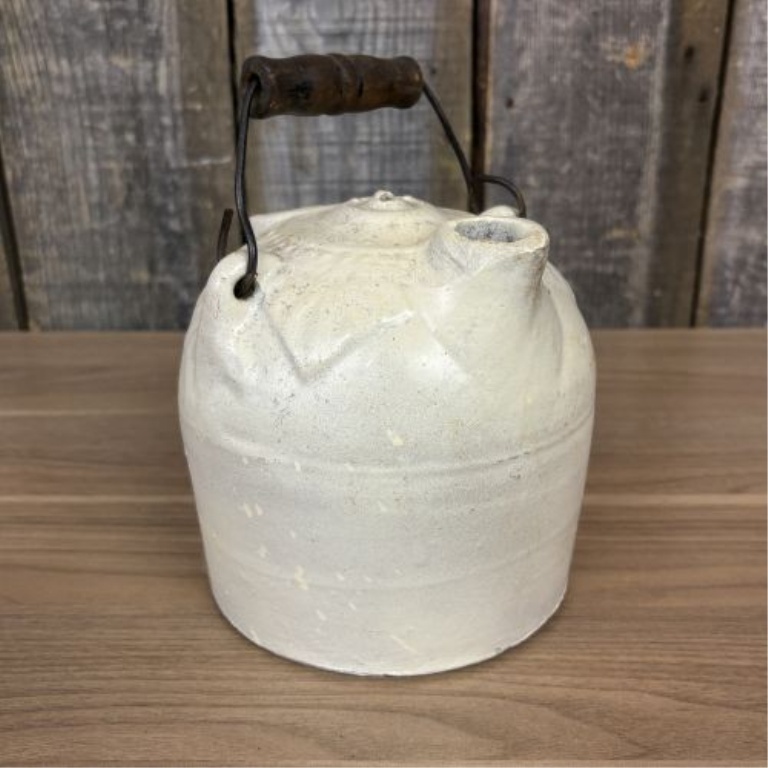 American Stoneware Harvest Jug with Molded Foliate Shoulder