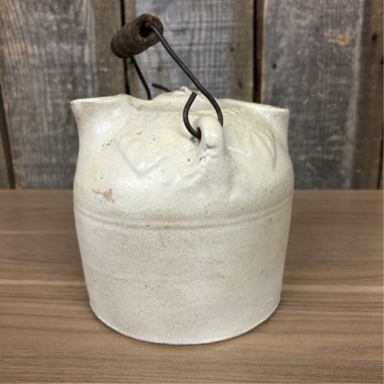 American Stoneware Harvest Jug with Molded Foliate Shoulder