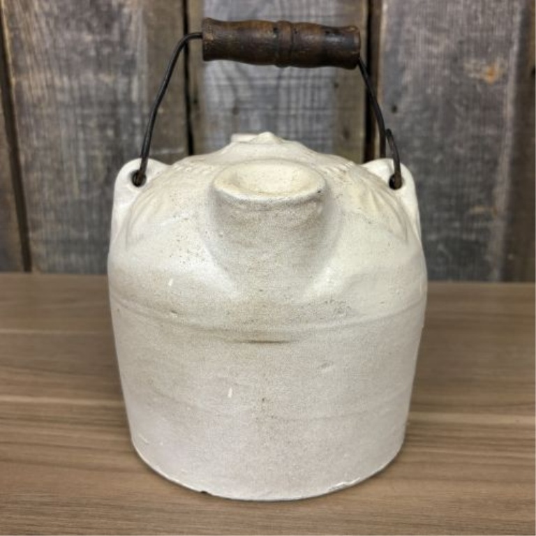 American Stoneware Harvest Jug with Molded Foliate Shoulder