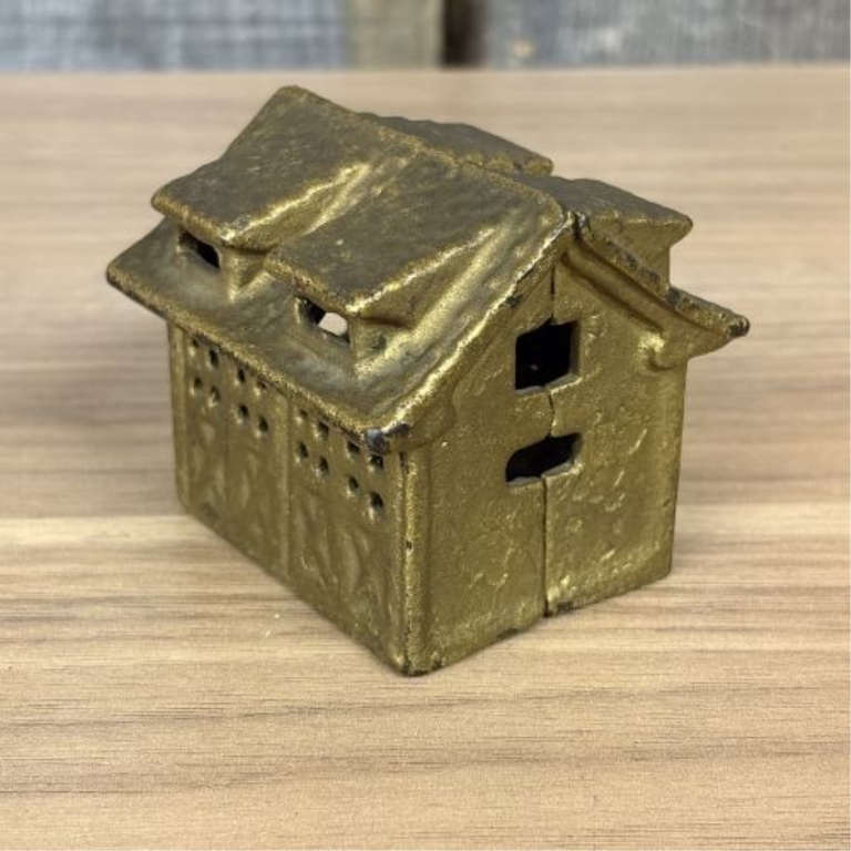 Two Early 20th-Century Statue of Liberty and Architectural House Still Banks