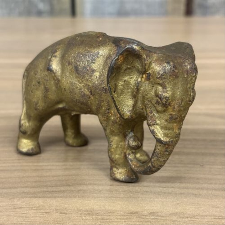 Cast Iron Elephant Still Bank in the Style of A.C. Williams