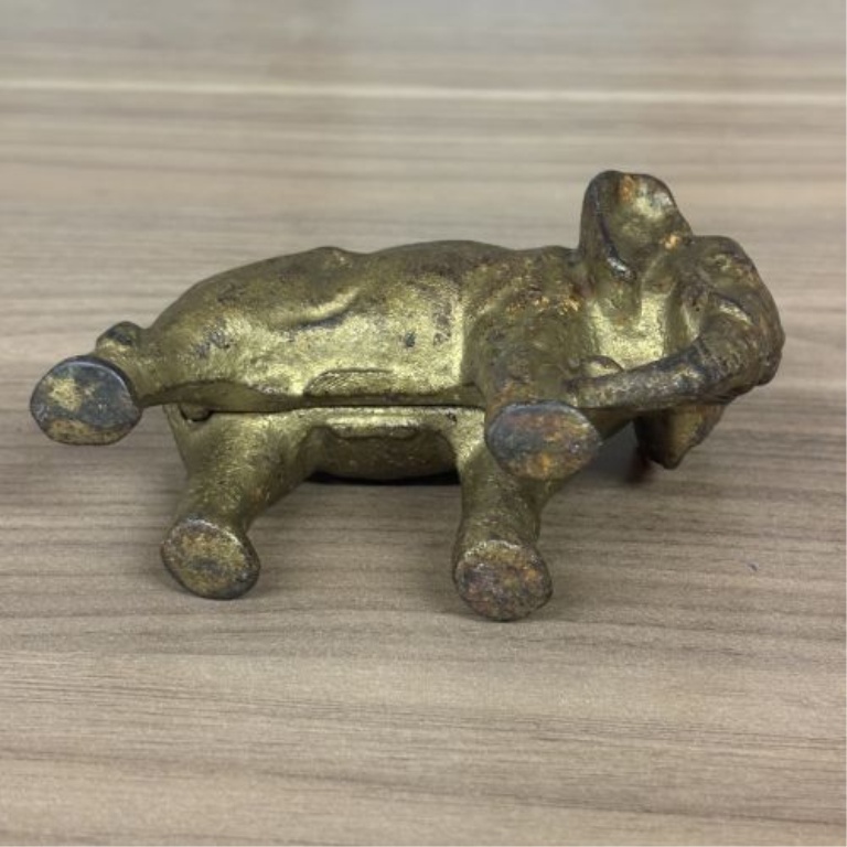 Cast Iron Elephant Still Bank in the Style of A.C. Williams