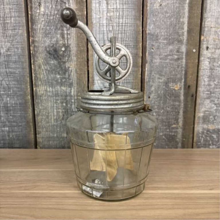Antique Dazey Hand Cranked Glass Jar Butter Churn