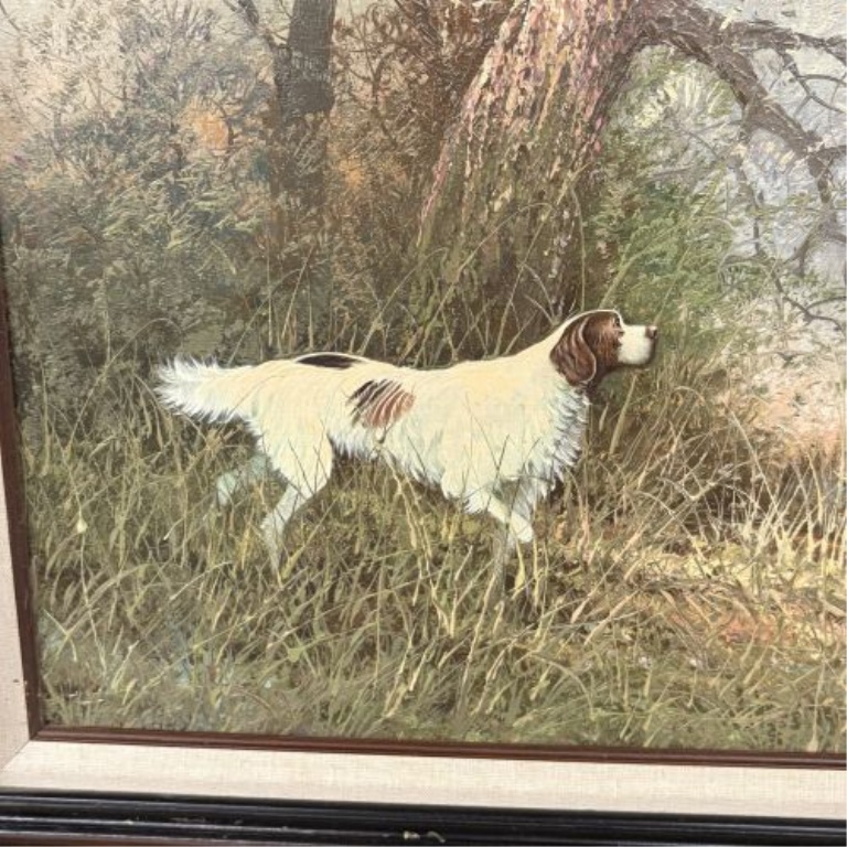 S. Lee, Sporting Scene with English Setter and Game Birds, Oil on Canvas