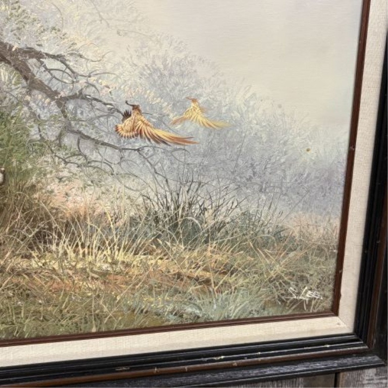 S. Lee, Sporting Scene with English Setter and Game Birds, Oil on Canvas