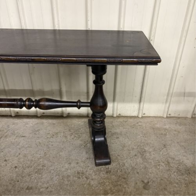 Jacobean Revival Carved Oak Library Table