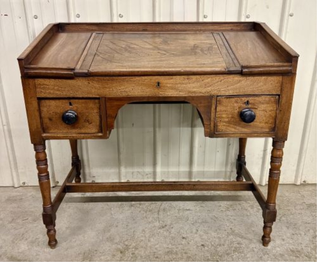 Victorian Slant-Front Hardwood Schoolmaster's Desk