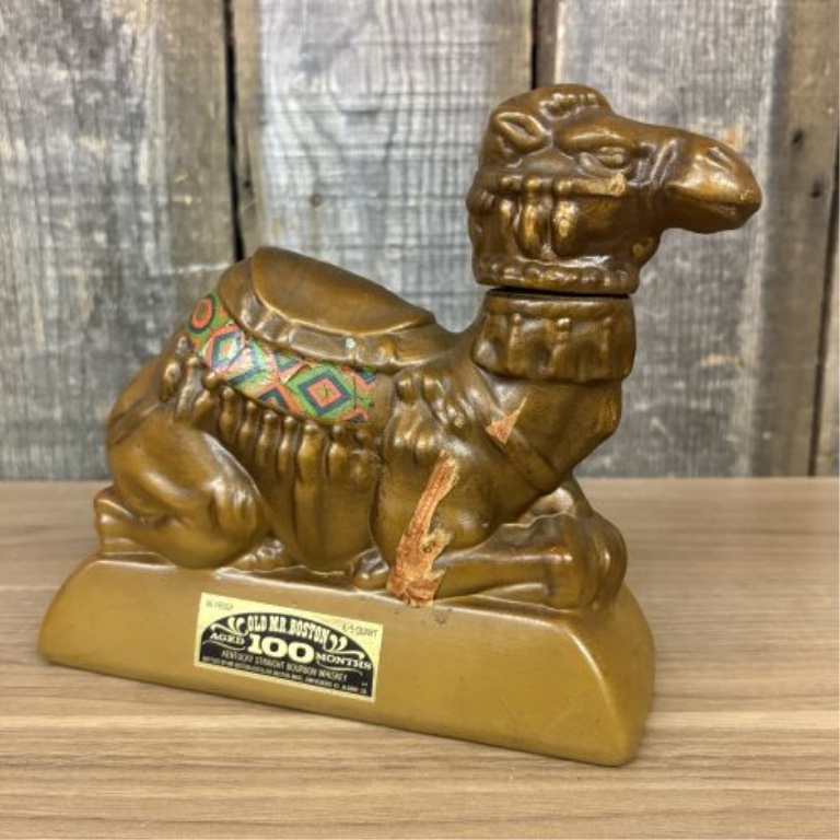 Old Mr. Boston A.A.O.N.M.S. Shrine U.S. Bicentennial Figural Camel Whiskey Decanter