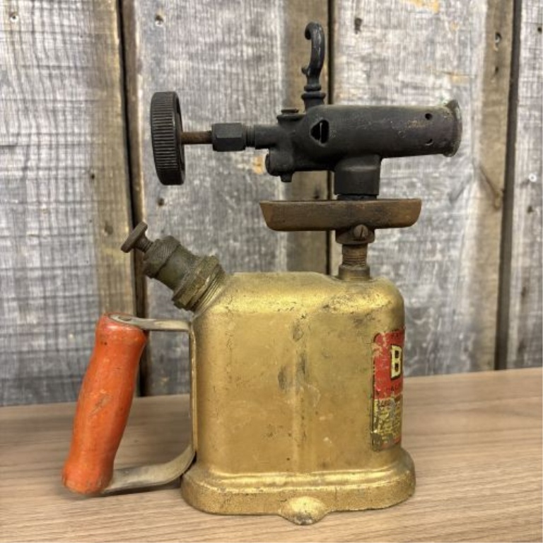 A Pair of Otto Bernz Co. Brass Gasoline Blowtorches