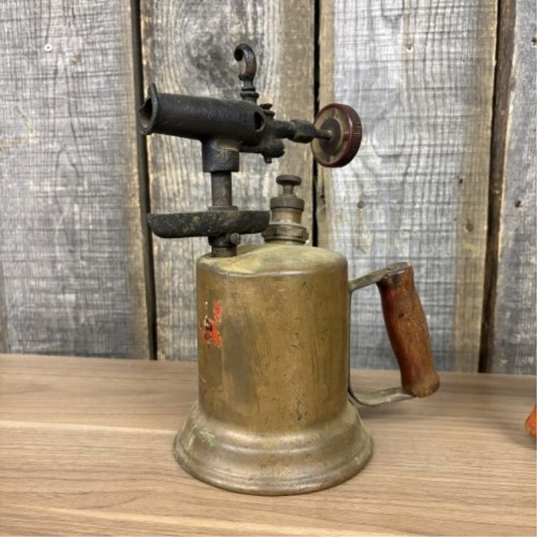 A Pair of Otto Bernz Co. Brass Gasoline Blowtorches