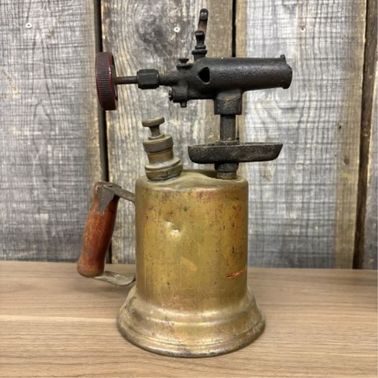 A Pair of Otto Bernz Co. Brass Gasoline Blowtorches