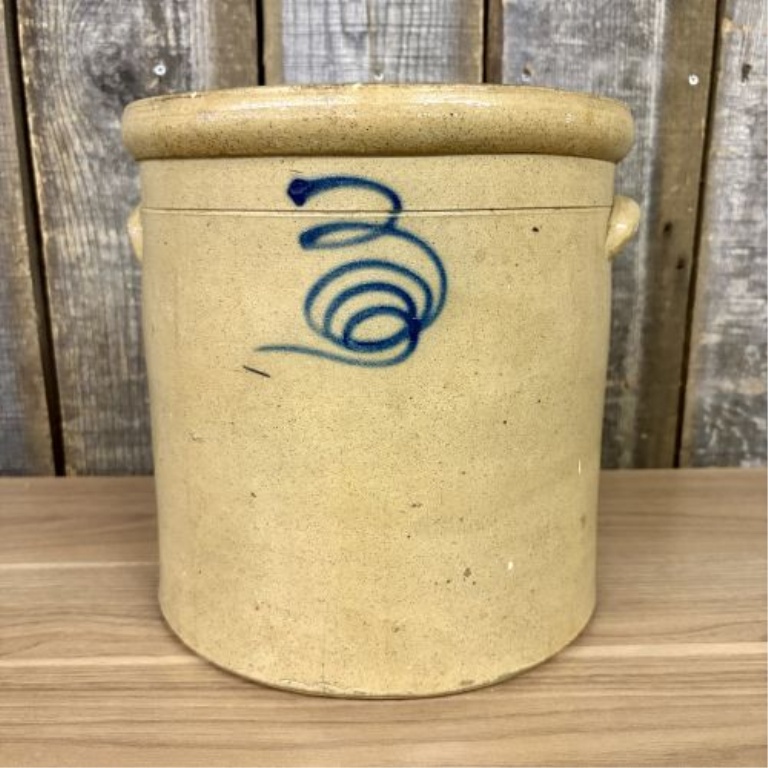 American Salt-Glazed Three-Gallon Bee Sting Stoneware Crock