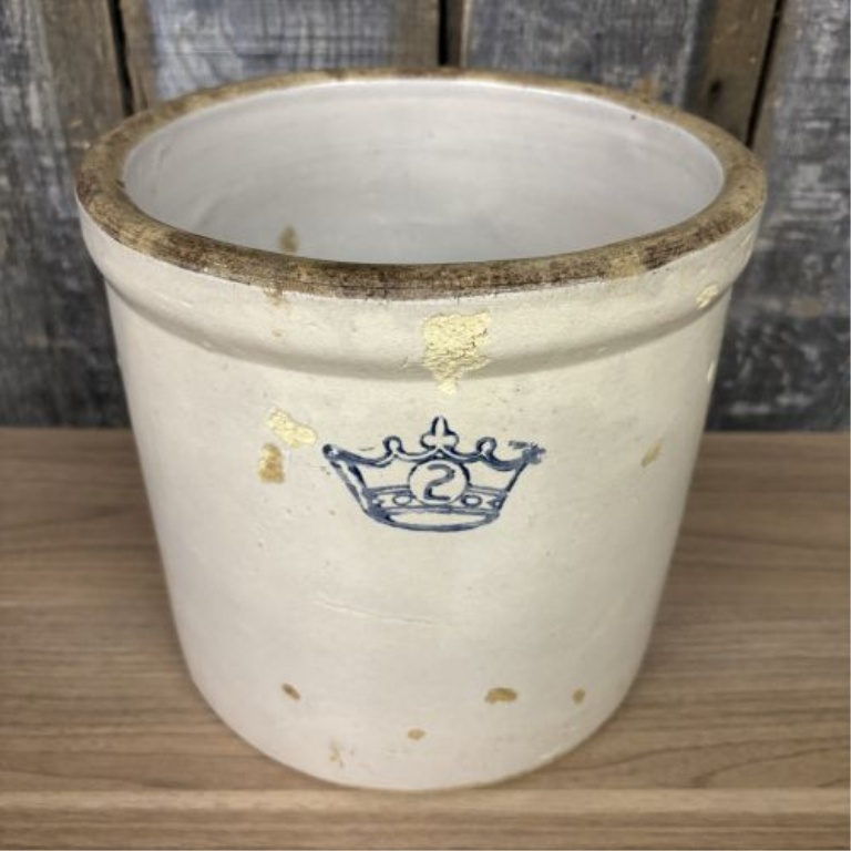 Robinson Ransbottom Pottery Co. Two-Gallon Blue Crown Stoneware Crock