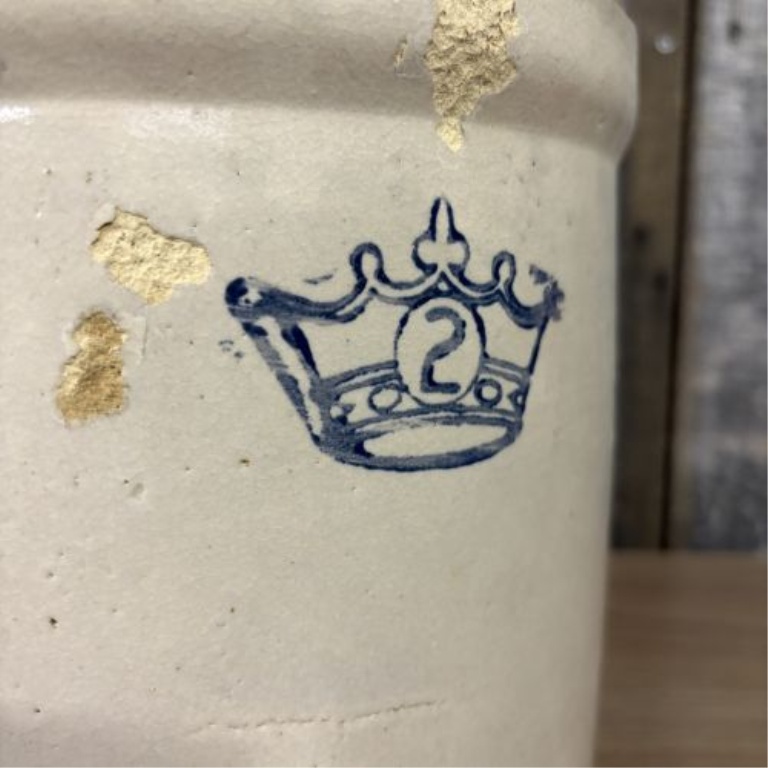 Robinson Ransbottom Pottery Co. Two-Gallon Blue Crown Stoneware Crock