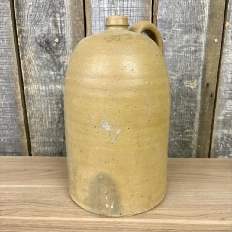 Antique Salt Glazed Stoneware Jug Attributed to Meyer Pottery
