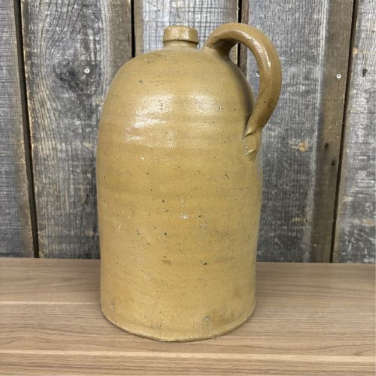 Antique Salt Glazed Stoneware Jug Attributed to Meyer Pottery