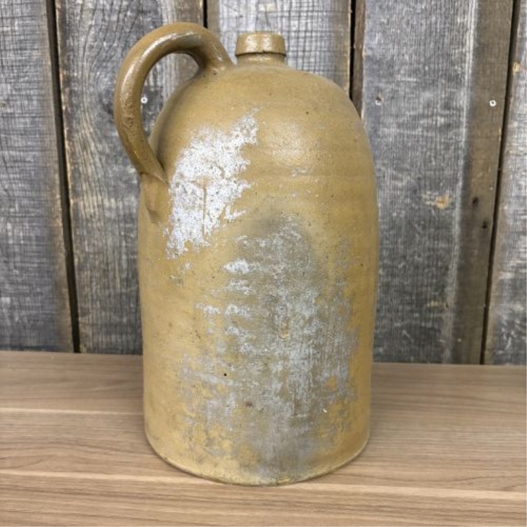 Antique Salt Glazed Stoneware Jug Attributed to Meyer Pottery