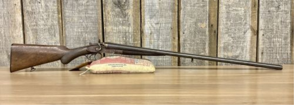 Belgian-Made Side-by-Side Hammer Shotgun 16 Gauge with 32 Inch Barrel Antique