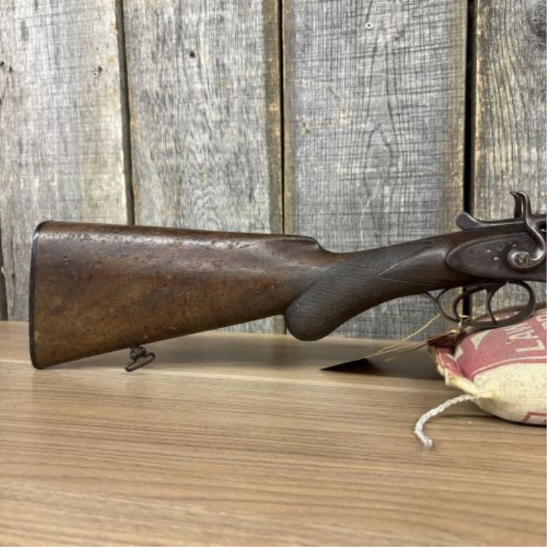 Belgian-Made Side-by-Side Hammer Shotgun 16 Gauge with 32 Inch Barrel Antique