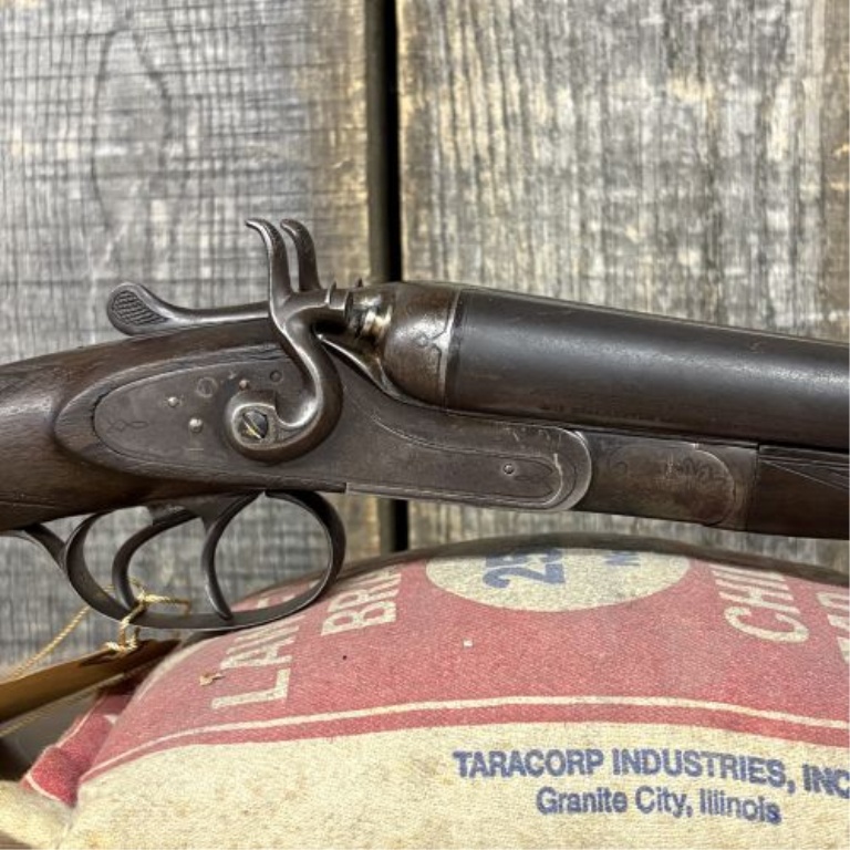 Belgian-Made Side-by-Side Hammer Shotgun 16 Gauge with 32 Inch Barrel Antique