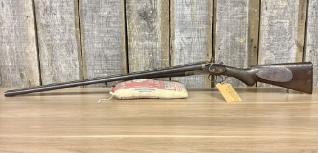 Belgian-Made Side-by-Side Hammer Shotgun 16 Gauge with 32 Inch Barrel Antique