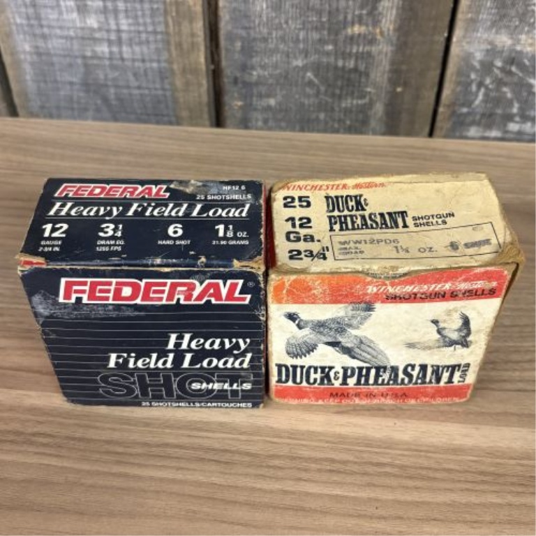 A Lot of Federal and Winchester 12 Gauge Shotgun Shells