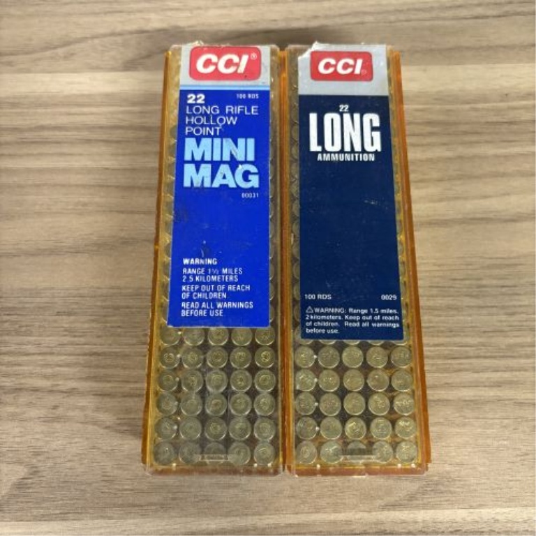 CCI Mini-Mag and 22 Long Rimfire Ammunition .22 Caliber