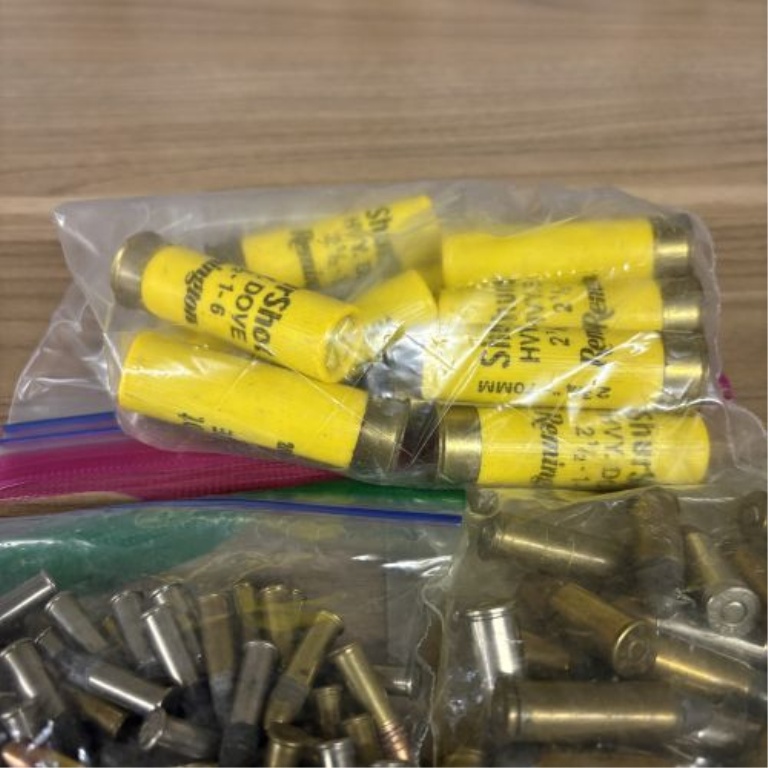 A Lot of Assorted Ammunition including 20 Gauge Shotgun Shells, .38 Special, and .22 Caliber Rimfire