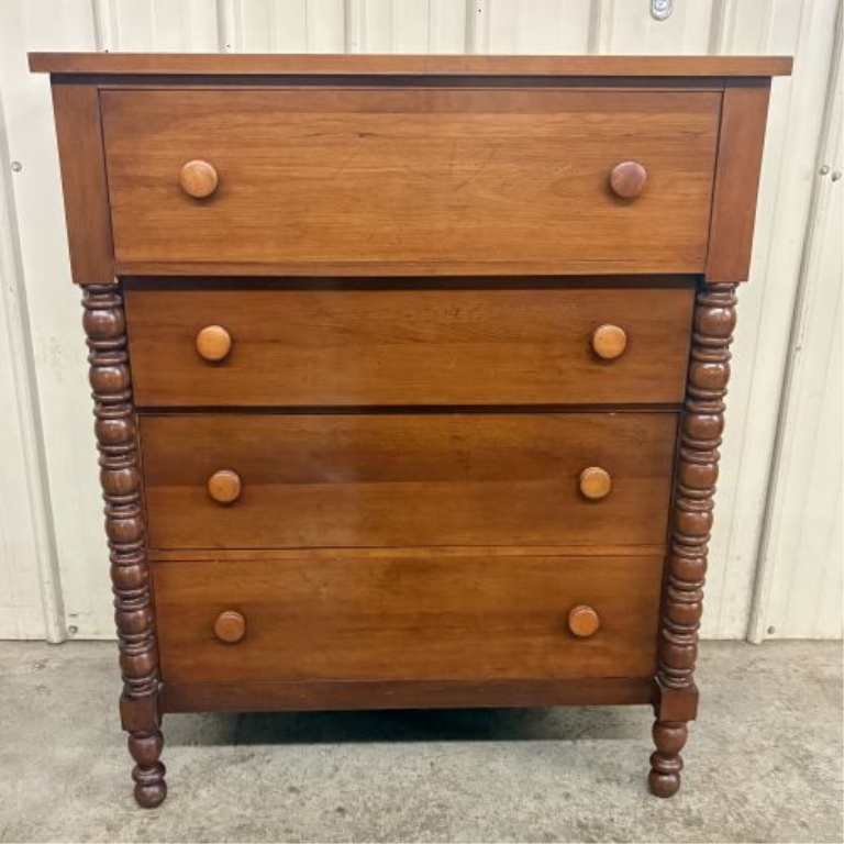 Davis Cabinet Company Collectors Cherry Empire Style Four Drawer Chest