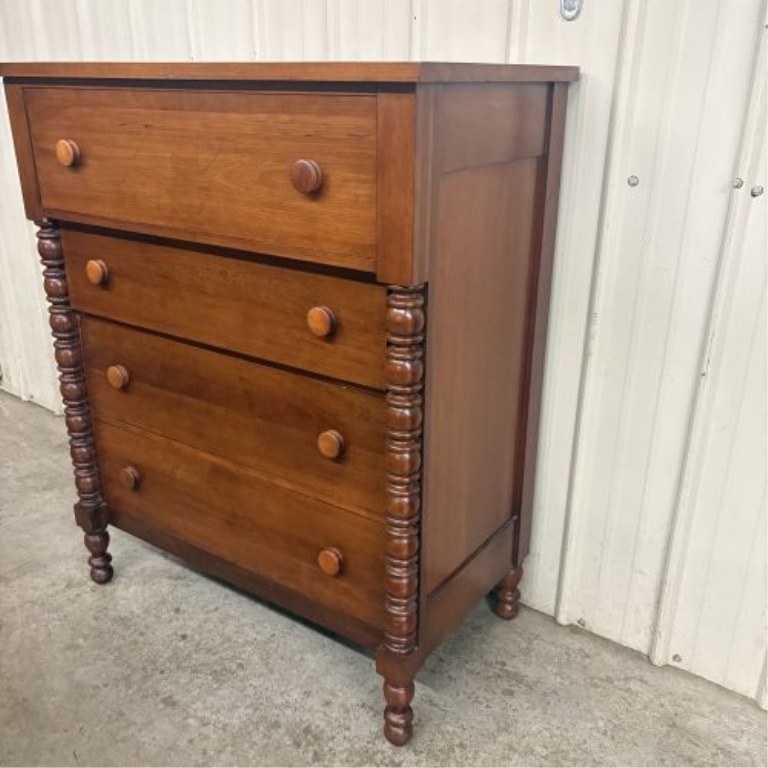 Davis Cabinet Company Collectors Cherry Empire Style Four Drawer Chest