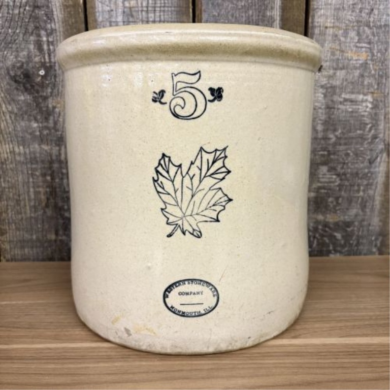 Western Stoneware Company Five-Gallon Maple Leaf Crock