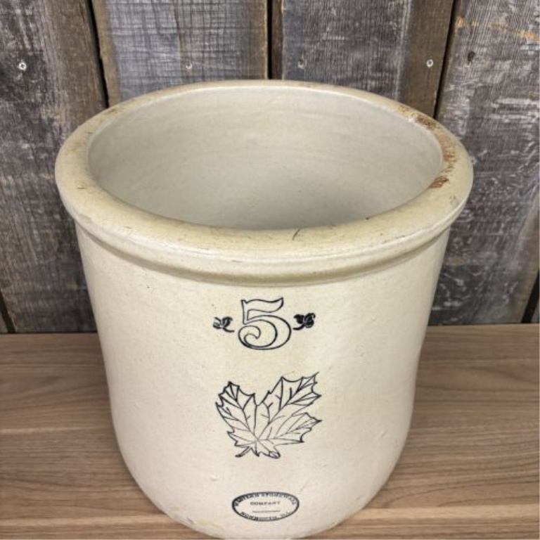 Western Stoneware Company Five-Gallon Maple Leaf Crock