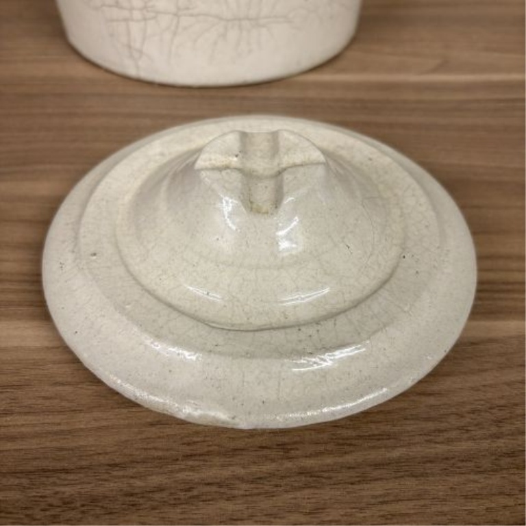 Antique Weir Style Stoneware Canning Jar with Metal Bail Handle