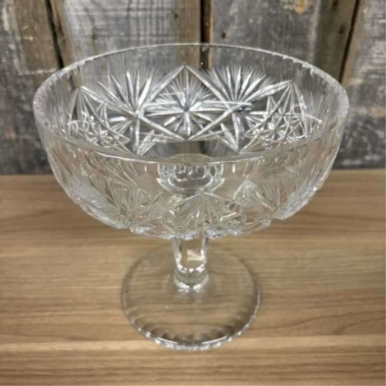 Footed Cut Crystal Compote in the American Brilliant Style
