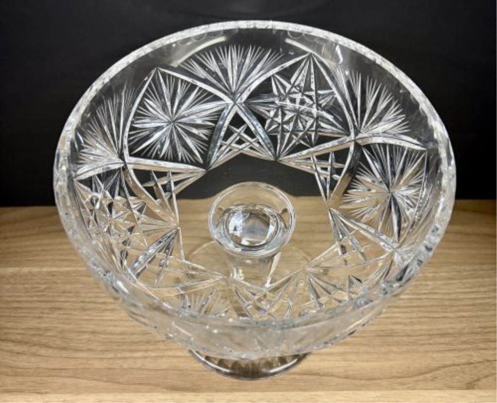 Footed Cut Crystal Compote in the American Brilliant Style