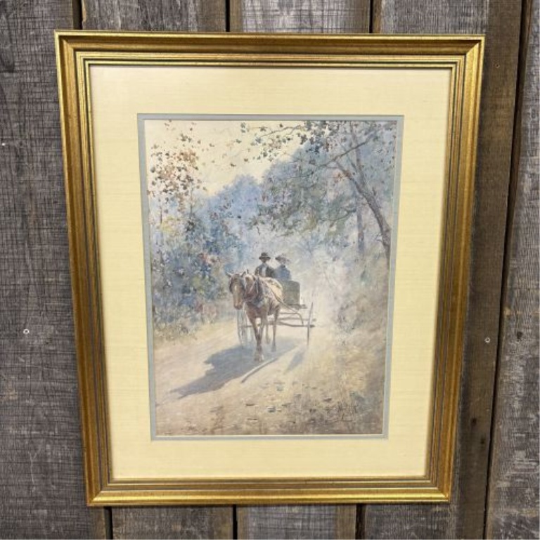 Paul Sawyier (American, 1865-1917), On a Sunday Afternoon, Limited Edition Lithographic Reproduction