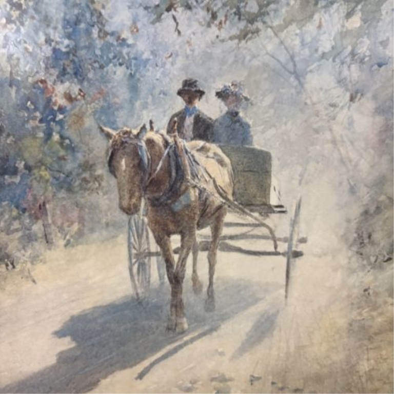 Paul Sawyier (American, 1865-1917), On a Sunday Afternoon, Limited Edition Lithographic Reproduction