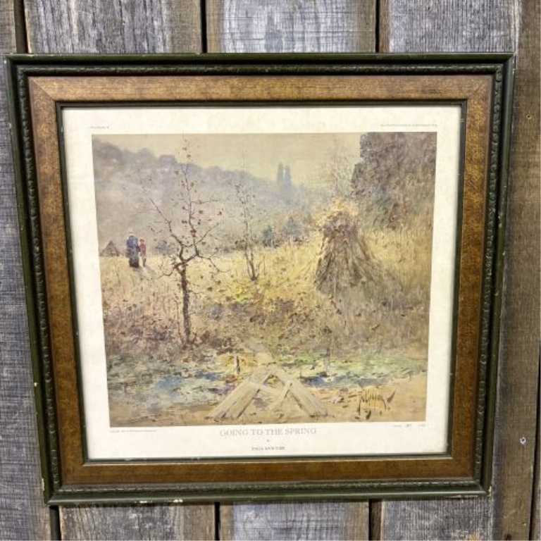 Paul Sawyier, Going to the Spring, Limited Edition Offset Lithograph, 61/2000