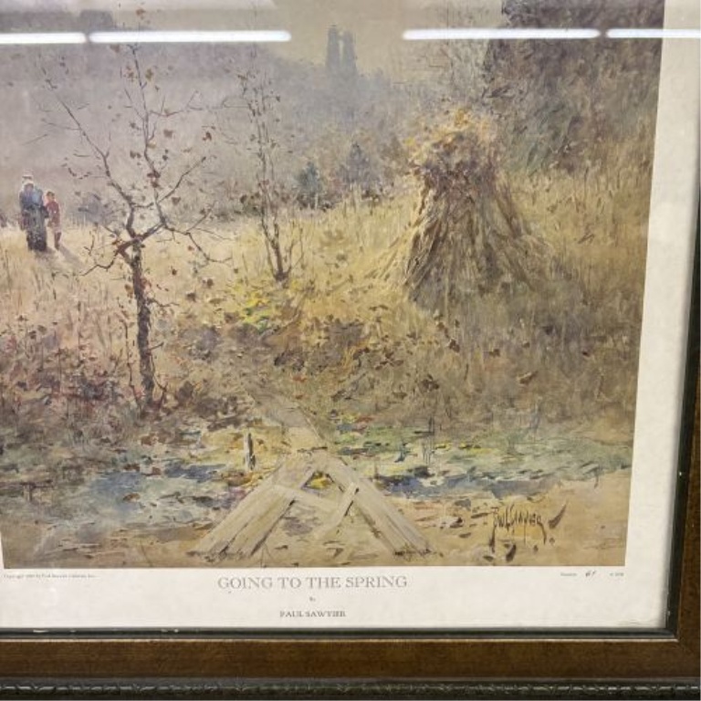 Paul Sawyier, Going to the Spring, Limited Edition Offset Lithograph, 61/2000