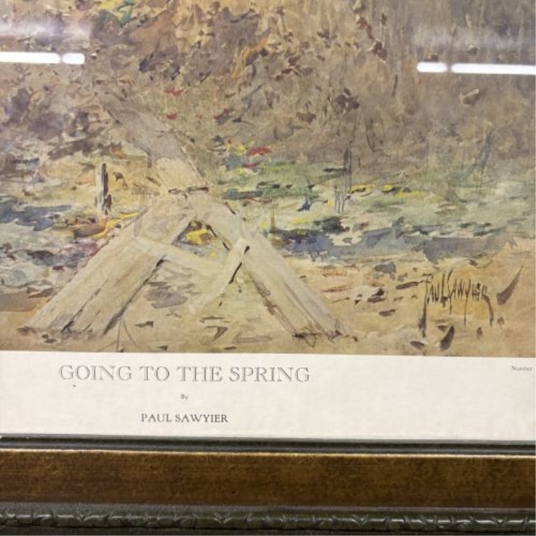 Paul Sawyier, Going to the Spring, Limited Edition Offset Lithograph, 61/2000