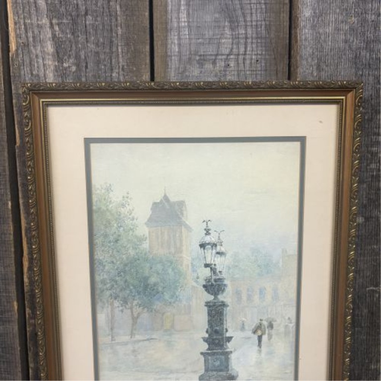 Paul Sawyier (American, 1865-1917), Wapping Street Reflections, Limited Edition Lithograph
