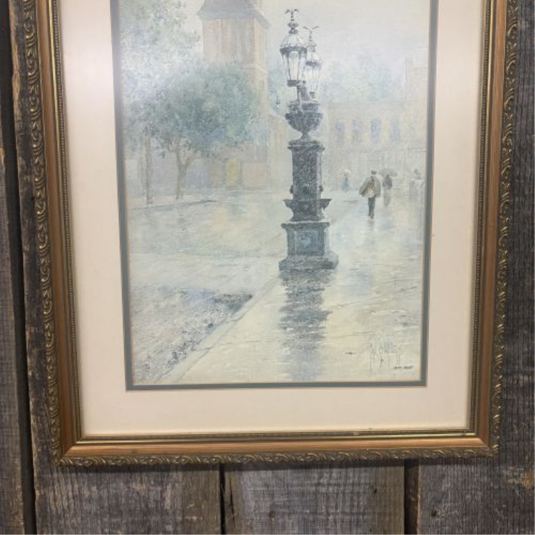 Paul Sawyier (American, 1865-1917), Wapping Street Reflections, Limited Edition Lithograph