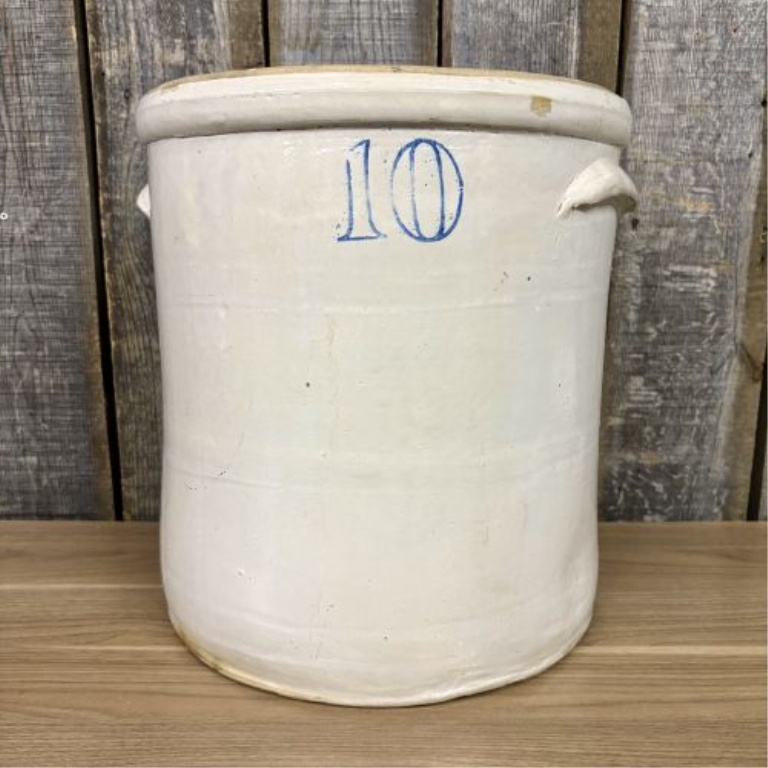 Ten-Gallon Stoneware Crock Attributed to Buckeye Pottery Co.