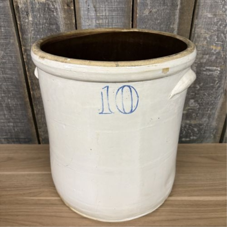 Ten-Gallon Stoneware Crock Attributed to Buckeye Pottery Co.