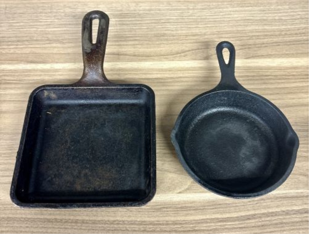 Two Lodge Cast Iron Skillets