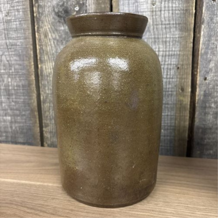 Two 19th Century American Glazed Stoneware Jars