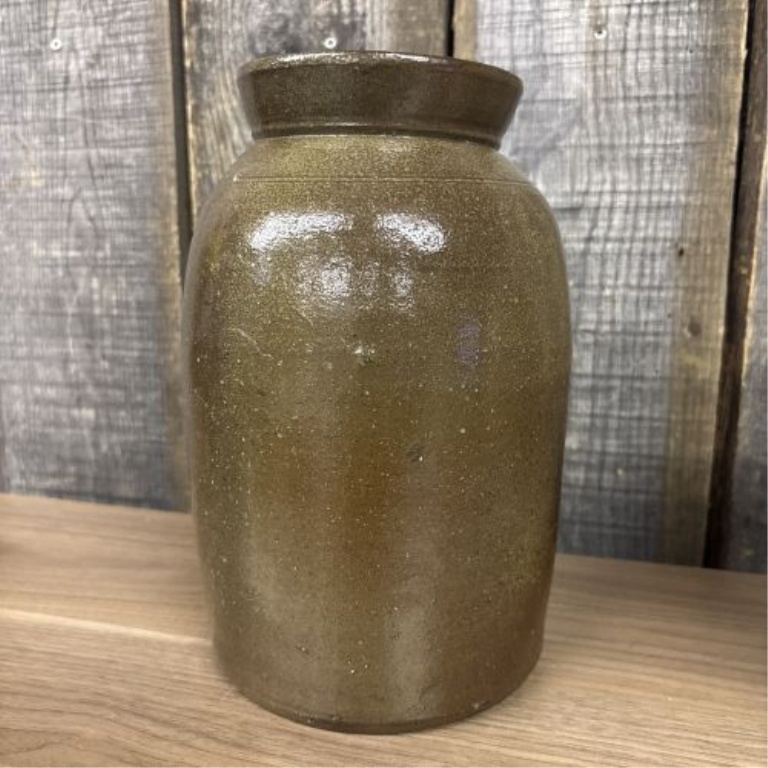 Two 19th Century American Glazed Stoneware Jars