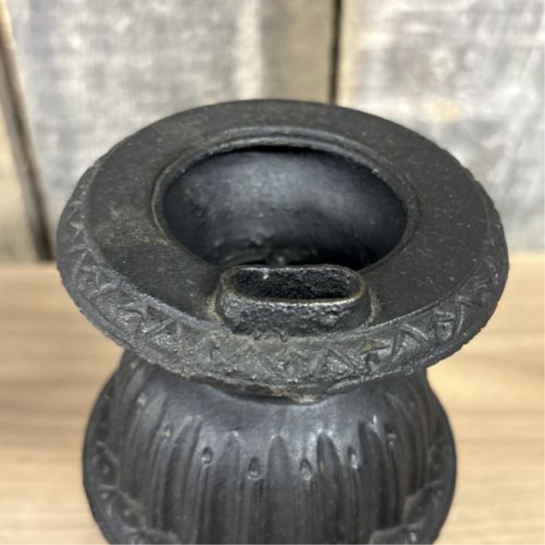 A Pair of Vintage Miniature Cast Iron Potbelly Stoves