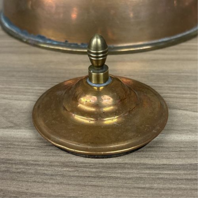 Ethan Allen Colonial Revival Spun Copper and Cast Brass Tea Kettle